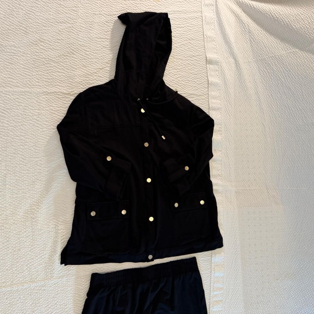 Chico-s Women's Black Hoodie
